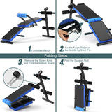Banco de abdominales ajustable con monitor LCD