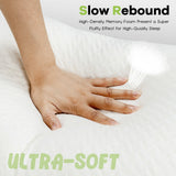 Juego de 2 almohadas de espuma viscoelástica triturada de 28 x 18 pulgadas con funda refrescante de bambú