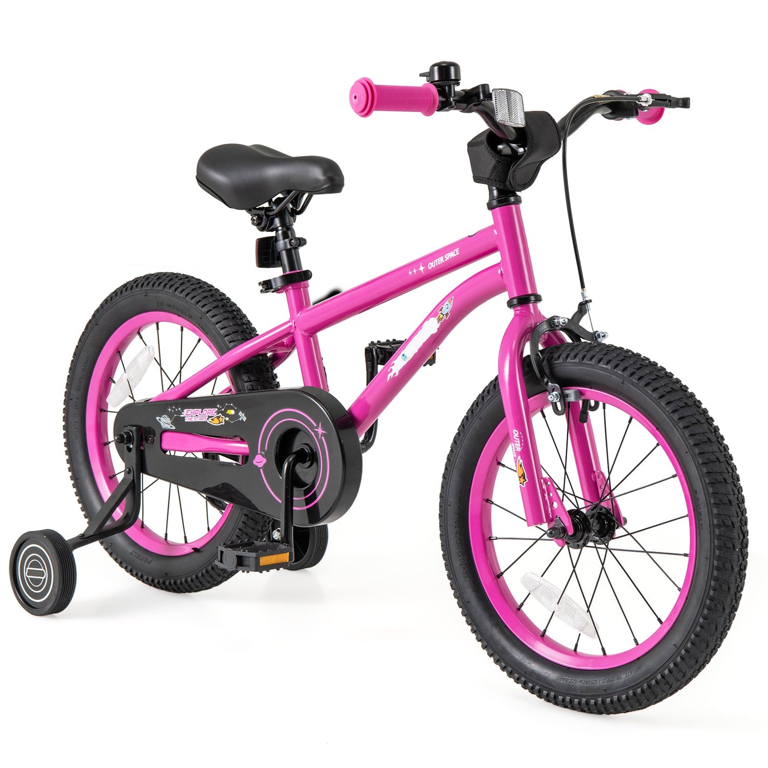 Bicicleta para niños de 16 pulgadas para 4-7 años ajustable con ruedas de entrenamiento extraíbles - 16 pulgadas