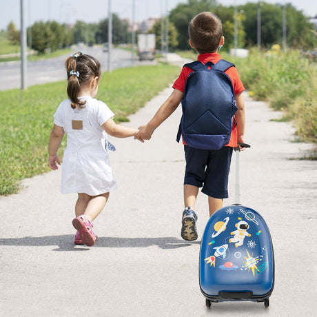 Maleta de cabina rígida con ruedas de 16 pulgadas para niños