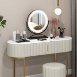 16 Inch Round Makeup Vanity Mirror with 3 Color Dimmable LED Lighting