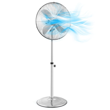 Ventilador de Pedestal Oscilante de 16 Pulgadas con 3 Velocidades y Altura Ajustable