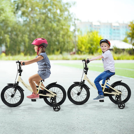 Bicicleta deportiva de 14 pulgadas para niños con ruedas de entrenamiento extraíbles