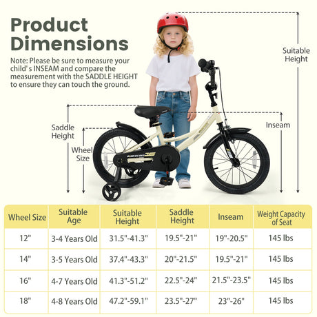 Bicicleta deportiva de 14 pulgadas para niños con ruedas de entrenamiento extraíbles