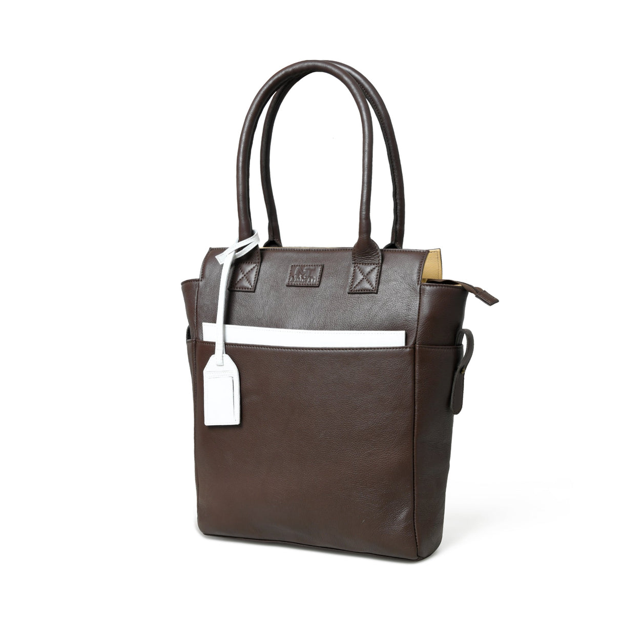Bolso Tote de Cuero Marrón Castaño Chestnut Charm