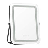 Espejo de tocador rectangular de 16 x 12 pulgadas con iluminación regulable de 3 colores