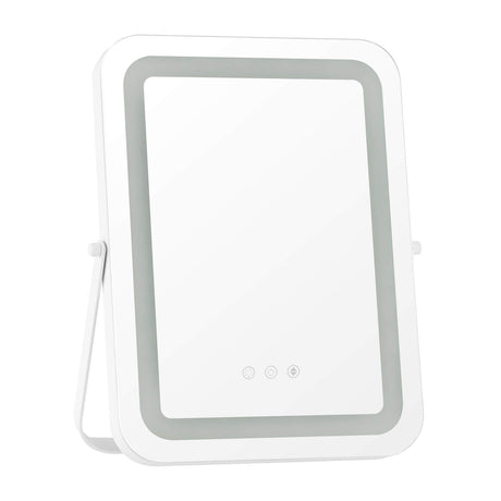 Espejo de tocador rectangular de 16 x 12 pulgadas con iluminación regulable de 3 colores