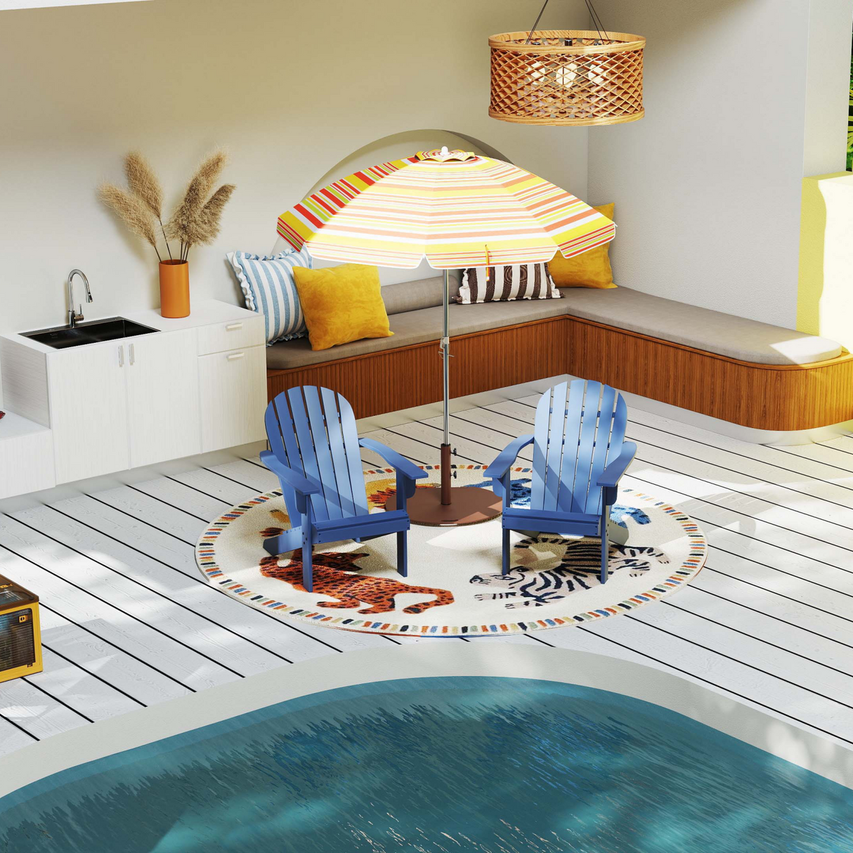 Juego de relajación exterior de 7 piezas - Juego completo para patio