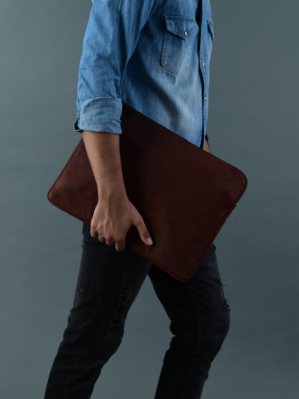 Funda para portátil Zento - Marrón oscuro