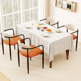 Sillas de comedor modernas (juego de 2) con asiento acolchado y respaldo curvo