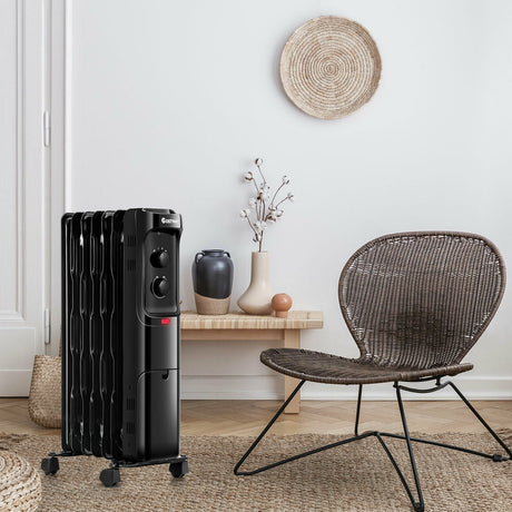 Calefactor portátil radiador de aceite de 1500W con termostato ajustable