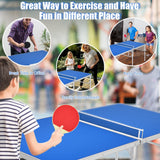 Mesa de ping-pong plegable portátil de 60 pulgadas con accesorios
