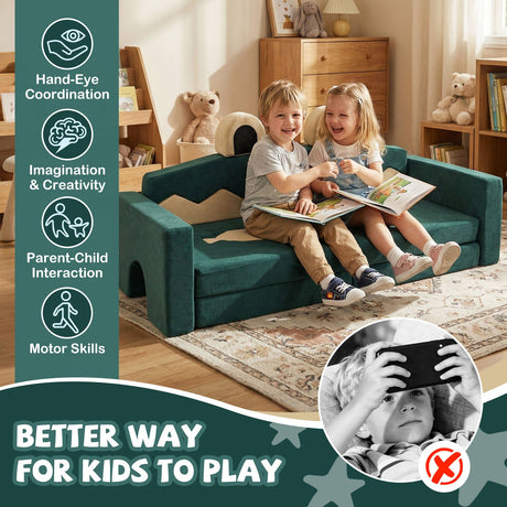 Sofá de juego modular para niños de 17 piezas para inspirar la creatividad