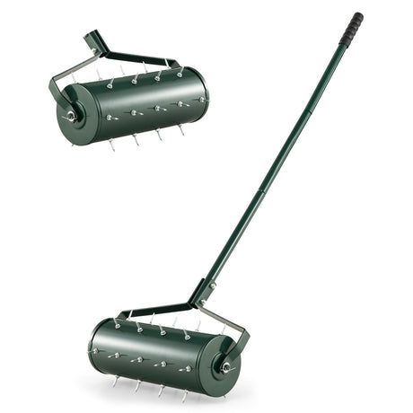 Aireador de césped manual de 18/21 pulgadas con mango desmontable, para llenar con arena o piedras