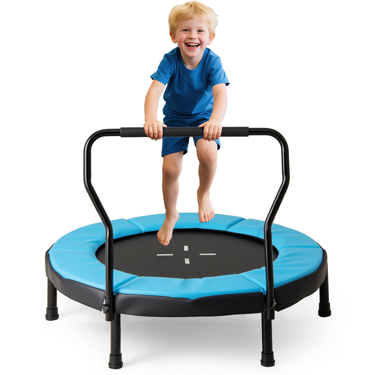 Trampolín de 40 pulgadas para niños, trampolín de fitness para interiores y exteriores