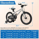 Bicicleta para niños y niñas de 4 a 7 años de 16 pulgadas, ajustable con cuadro de acero de alto carbono - 16 pulgadas