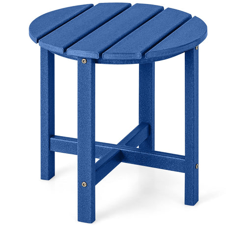 Mesa auxiliar Adirondack redonda de 18 pulgadas, resistente a la intemperie