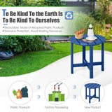 18 Inch Round Weather-Resistant Adirondack Side Table