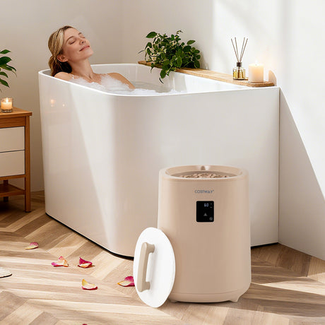 Calentador de toallas grande de 18 L con pantalla LED y apagado automático