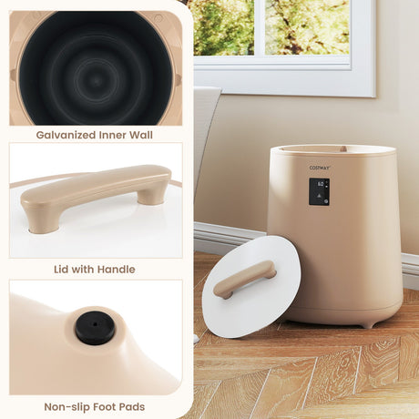 Calentador de toallas grande de 18 L con pantalla LED y apagado automático