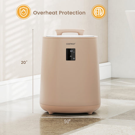 Calentador de toallas grande de 18 L con pantalla LED y apagado automático