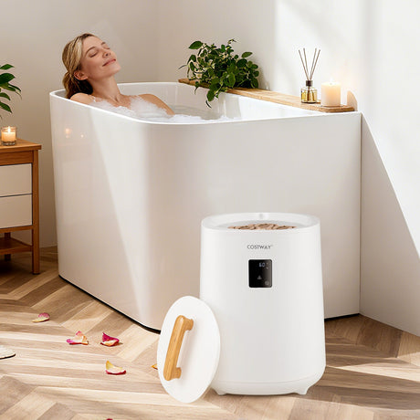 Calentador de toallas grande de 18 L con pantalla LED y apagado automático