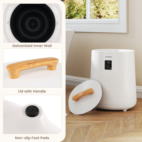 Calentador de toallas grande de 18 L con pantalla LED y apagado automático