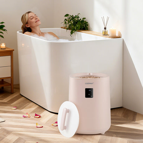 Calentador de toallas grande de 18 L con pantalla LED y apagado automático