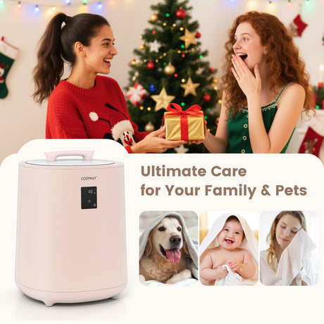 Calentador de toallas grande de 18 L con pantalla LED y apagado automático