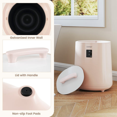 Calentador de toallas grande de 18 L con pantalla LED y apagado automático