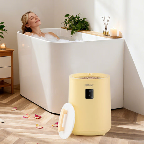 Calentador de toallas grande de 18 L con pantalla LED y apagado automático