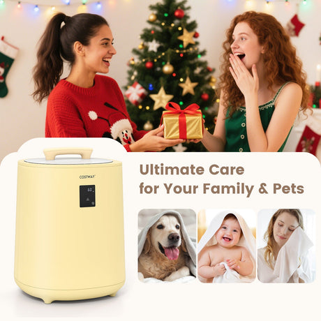 Calentador de toallas grande de 18 L con pantalla LED y apagado automático