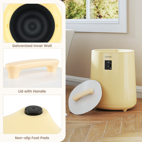 Calentador de toallas grande de 18 L con pantalla LED y apagado automático