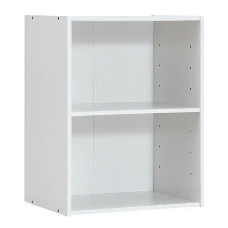 Mueble Expositor Multifuncional de 2 Capas con Gran Capacidad de Almacenamiento - Blanco