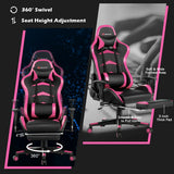 Massage Gaming Chair with Footrest