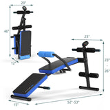 Banco de abdominales ajustable con monitor LCD