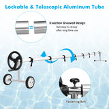 18 Ft Pool Cover Reel Set Aluminum In-ground Swimming Solar Cover Reel