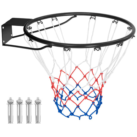 Aro de baloncesto de repuesto de 18 pulgadas con red para todo tipo de clima y accesorios de montaje