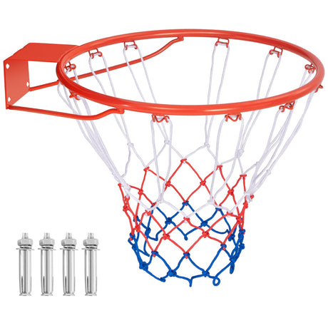 Aro de baloncesto de repuesto de 18 pulgadas con red para todo tipo de clima y accesorios de montaje