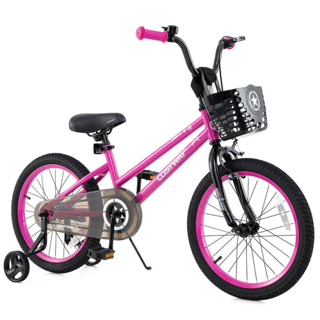 Bicicleta infantil ajustable de 14 pulgadas con cesta delantera para niños de 4 a 5 años