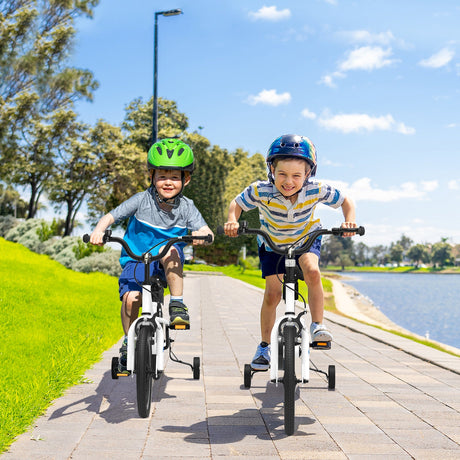 Bicicleta infantil de 18 pulgadas con ruedas de entrenamiento extraíbles