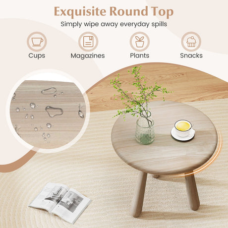 Mesa auxiliar de madera de caoba para exteriores de 18 pulgadas con tablero engrosado