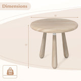 18 Inch Outdoor Mahogany Wood Side Table with Thickened Board