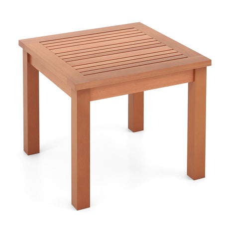 Mesa auxiliar de exterior Adirondack cuadrada de 18 pulgadas con tablero de listones