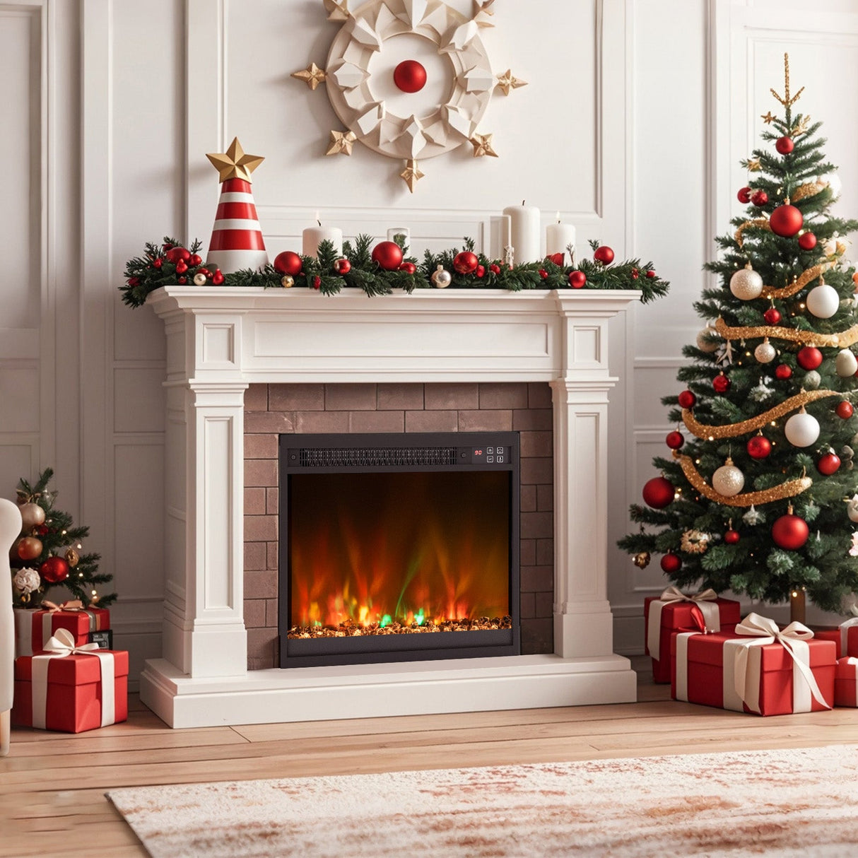 Inserto eléctrico de chimenea de 1500W de 18/23/26 pulgadas con control remoto