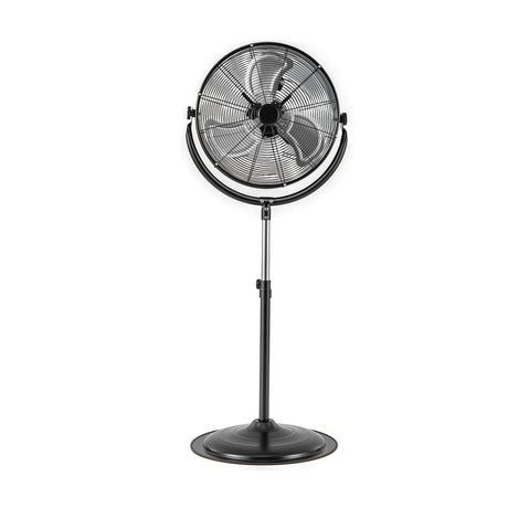 Ventilador de Pedestal de Alta Velocidad de 20 Pulgadas con 3 Velocidades y Altura Ajustable-Negro