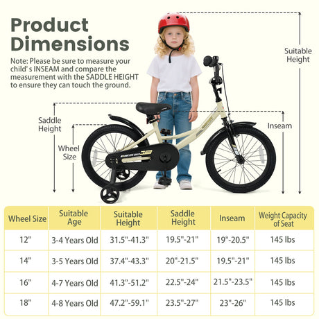 Bicicleta deportiva de 14 pulgadas para niños con ruedas de entrenamiento extraíbles