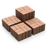 18 piezas de baldosas entrelazadas de 30 x 30 cm resistentes a la intemperie para terrazas