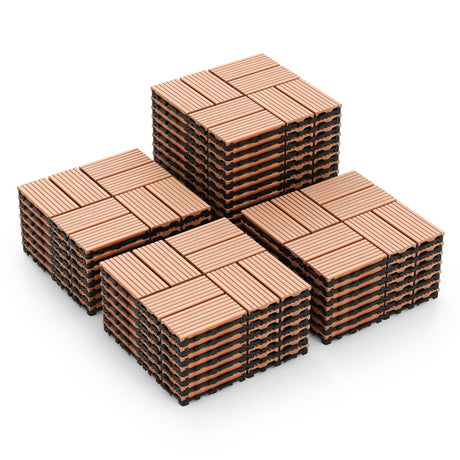 18 piezas de baldosas entrelazadas de 30 x 30 cm resistentes a la intemperie para terrazas