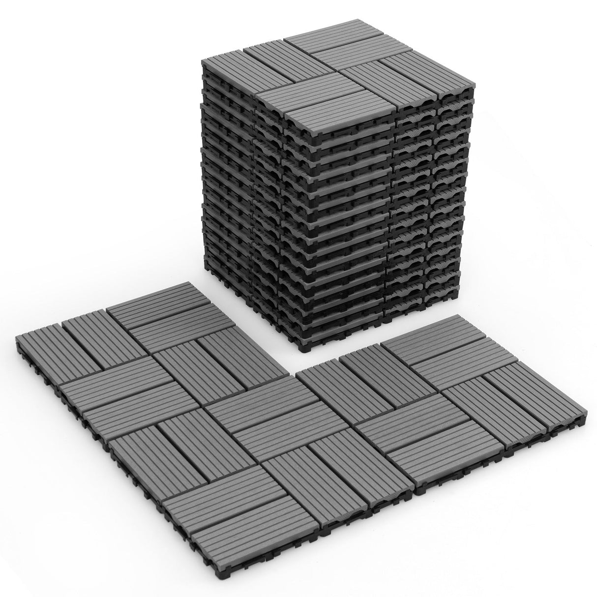 18 piezas de baldosas entrelazadas de 30 x 30 cm resistentes a la intemperie para terrazas